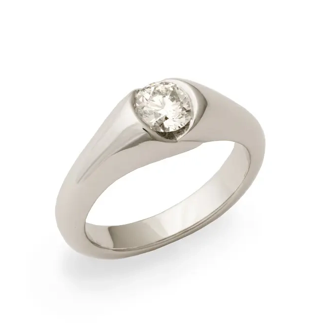 Platinum-Lotus-Ring-with-a-Diamond-800x800 Platinum Lotus Ring with Diamond